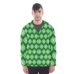 Abstract Knot Geometric Tile Pattern Men s Hooded Windbreaker by GardenOfOphir