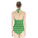 Abstract Knot Geometric Tile Pattern Halter Swimsuit View2