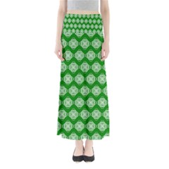 Abstract Knot Geometric Tile Pattern Full Length Maxi Skirt by GardenOfOphir