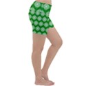 Abstract Knot Geometric Tile Pattern Lightweight Velour Yoga Shorts View3