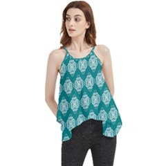 Abstract Knot Geometric Tile Pattern Flowy Camisole Tank Top by GardenOfOphir