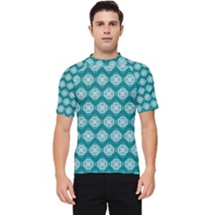 Abstract Knot Geometric Tile Pattern Men s Short Sleeve Rash Guard by GardenOfOphir