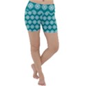 Abstract Knot Geometric Tile Pattern Lightweight Velour Yoga Shorts View1