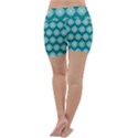 Abstract Knot Geometric Tile Pattern Lightweight Velour Yoga Shorts View4