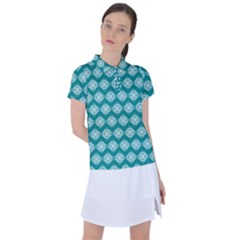 Abstract Knot Geometric Tile Pattern Women s Polo Tee