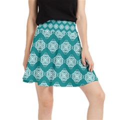 Abstract Knot Geometric Tile Pattern Waistband Skirt by GardenOfOphir