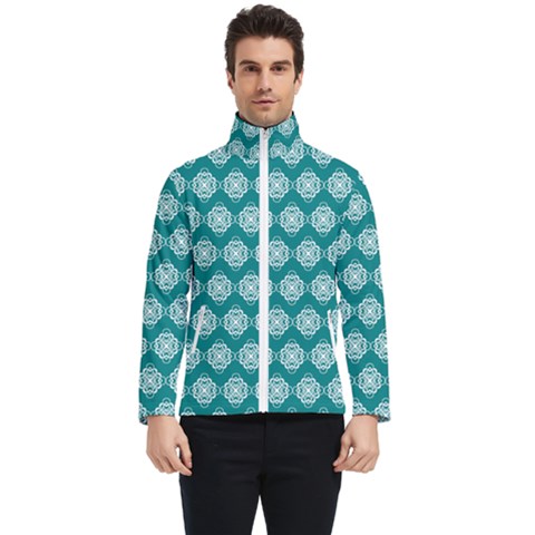 Abstract Knot Geometric Tile Pattern Men s Bomber Jacket by GardenOfOphir