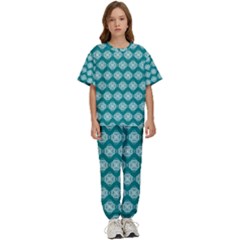 Abstract Knot Geometric Tile Pattern Kids  Tee And Pants Sports Set by GardenOfOphir