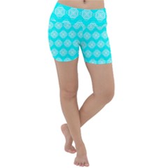 Abstract Knot Geometric Tile Pattern Lightweight Velour Yoga Shorts by GardenOfOphir