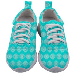 Abstract Knot Geometric Tile Pattern Kids Athletic Shoes by GardenOfOphir