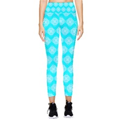 Abstract Knot Geometric Tile Pattern Pocket Leggings  by GardenOfOphir