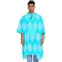 Abstract Knot Geometric Tile Pattern Men s Hooded Rain Ponchos View1