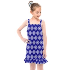 Abstract Knot Geometric Tile Pattern Kids  Overall Dress by GardenOfOphir