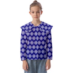 Abstract Knot Geometric Tile Pattern Kids  Peter Pan Collar Blouse