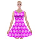 Abstract Knot Geometric Tile Pattern Velvet Skater Dress View1