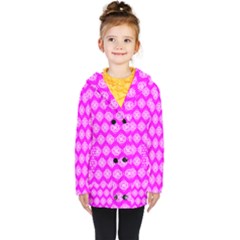 Abstract Knot Geometric Tile Pattern Kids  Double Breasted Button Coat by GardenOfOphir