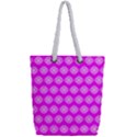 Abstract Knot Geometric Tile Pattern Full Print Rope Handle Tote (Small) View2