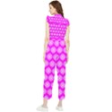 Abstract Knot Geometric Tile Pattern Women s Frill Top Chiffon Jumpsuit View2