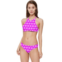 Abstract Knot Geometric Tile Pattern Banded Triangle Bikini Set by GardenOfOphir