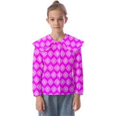 Abstract Knot Geometric Tile Pattern Kids  Peter Pan Collar Blouse by GardenOfOphir