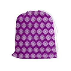 Abstract Knot Geometric Tile Pattern Drawstring Pouch (xl) by GardenOfOphir