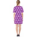 Abstract Knot Geometric Tile Pattern Sixties Short Sleeve Mini Dress View2