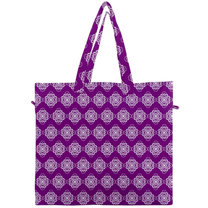 Abstract Knot Geometric Tile Pattern Canvas Travel Bag