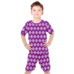 Abstract Knot Geometric Tile Pattern Kids  Tee And Shorts Set by GardenOfOphir