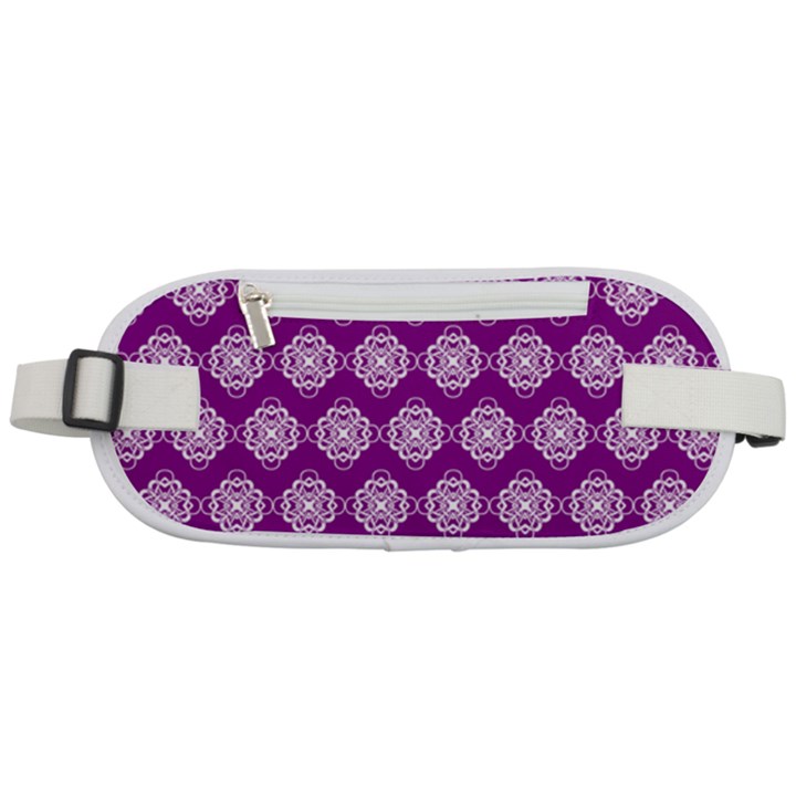 Abstract Knot Geometric Tile Pattern Rounded Waist Pouch