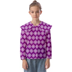 Abstract Knot Geometric Tile Pattern Kids  Peter Pan Collar Blouse by GardenOfOphir