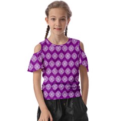 Abstract Knot Geometric Tile Pattern Kids  Butterfly Cutout Tee by GardenOfOphir