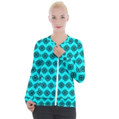 Abstract Knot Geometric Tile Pattern Casual Zip Up Jacket by GardenOfOphir