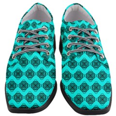 Abstract Knot Geometric Tile Pattern Women Heeled Oxford Shoes by GardenOfOphir