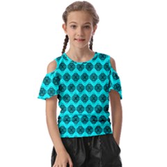 Abstract Knot Geometric Tile Pattern Kids  Butterfly Cutout Tee by GardenOfOphir