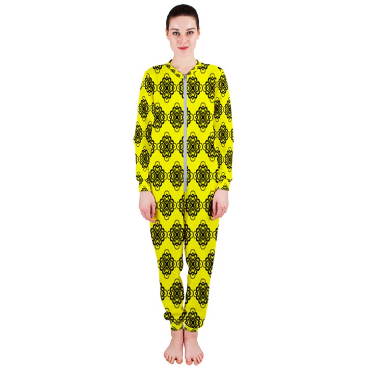 Abstract Knot Geometric Tile Pattern OnePiece Jumpsuit (Ladies)