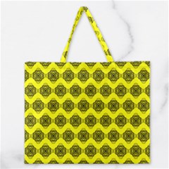 Abstract Knot Geometric Tile Pattern Zipper Large Tote Bag by GardenOfOphir