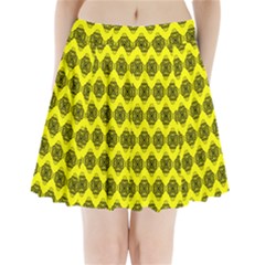 Abstract Knot Geometric Tile Pattern Pleated Mini Skirt by GardenOfOphir