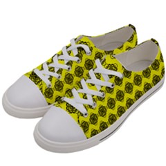 Abstract Knot Geometric Tile Pattern Women s Low Top Canvas Sneakers by GardenOfOphir