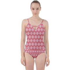 Abstract Knot Geometric Tile Pattern Cut Out Top Tankini Set by GardenOfOphir