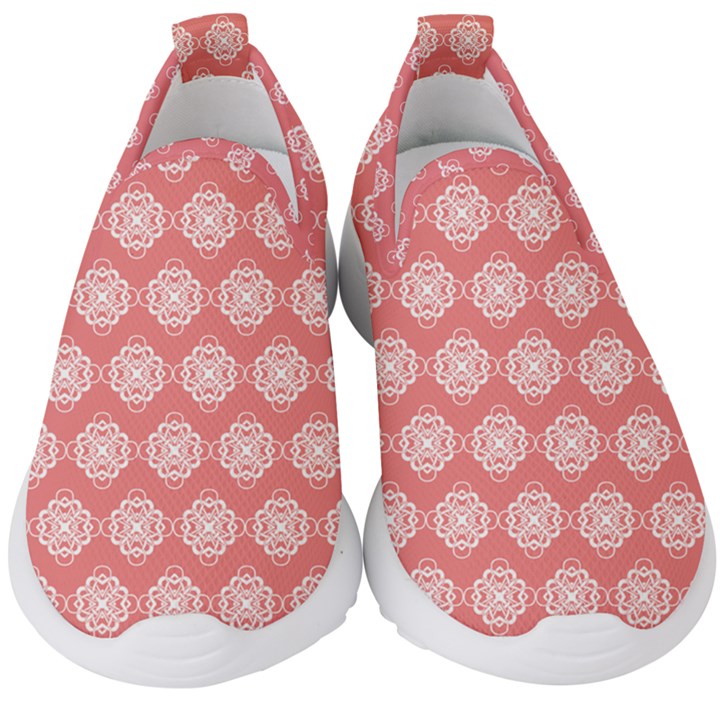 Abstract Knot Geometric Tile Pattern Kids  Slip On Sneakers