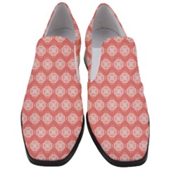 Abstract Knot Geometric Tile Pattern Women Slip On Heel Loafers by GardenOfOphir