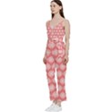 Abstract Knot Geometric Tile Pattern V-Neck Spaghetti Strap Tie Front Jumpsuit View2