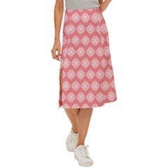 Abstract Knot Geometric Tile Pattern Midi Panel Skirt by GardenOfOphir