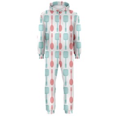 Spatula Spoon Pattern Hooded Jumpsuit (men) by GardenOfOphir