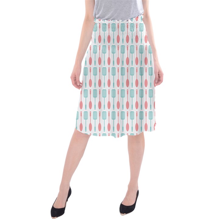 Spatula Spoon Pattern Midi Beach Skirt