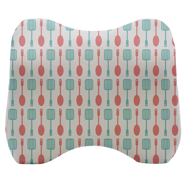 Spatula Spoon Pattern Velour Head Support Cushion