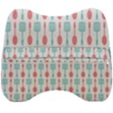 Spatula Spoon Pattern Velour Head Support Cushion View2