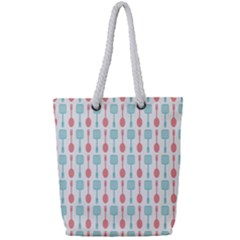 Spatula Spoon Pattern Full Print Rope Handle Tote (small) by GardenOfOphir