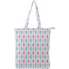 Spatula Spoon Pattern Double Zip Up Tote Bag by GardenOfOphir