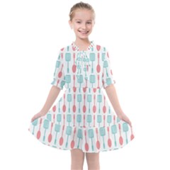 Spatula Spoon Pattern Kids  All Frills Chiffon Dress by GardenOfOphir